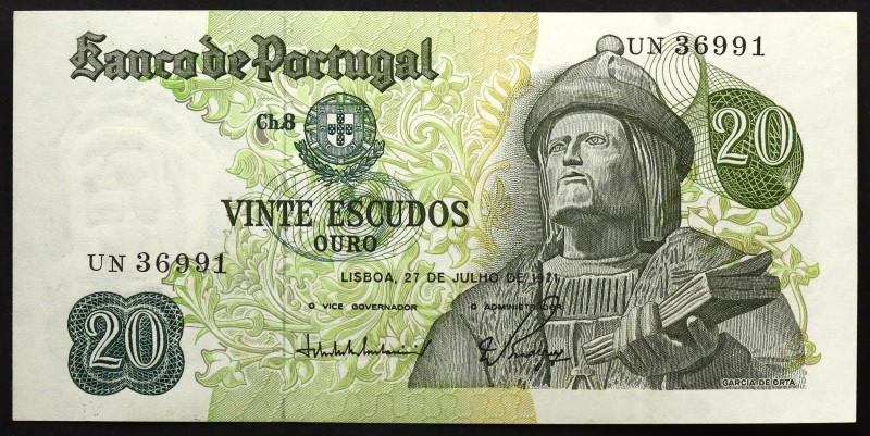 Portugal 20 Escudo 1971
P# 173; № UN36991; UNC