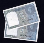 British India Lot of 2 Banknotes 1940
1 Rupee 1940; P# 25a