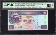 Hong Kong 50 Dollars 2002 PMG 65
P# 202e; № DF 177703; UNC