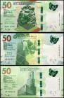 Hong Kong Lot of 3 Banknotes 2018
50 Dollars 2018; Different Reverses; UNC