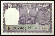 India 1 Rupee 1966
P# 77a; № L51-769990; UNC