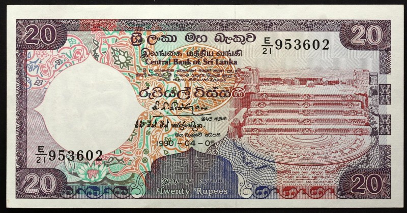 Sri Lanka 20 Rupees 1989
P# 97b; № E21-953602; UNC