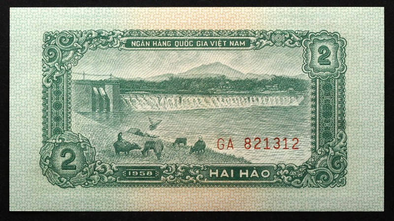 Vietnam 2 Hao 1958
P# 69a; № GA821312; UNC