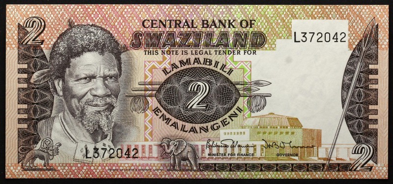 Swaziland 2 Emalangeni 1984
P# 8b; № L372042; UNC