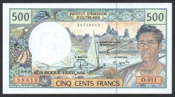 French Pacific Territories 500 Francs 2003 - 2006
P# 1e; UNC