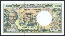 French Pacific Territories 5000 Francs 2010 - 2012 RARE!
P# 3i; № G. 015 17148; UNC; "Bougainville"; RARE!