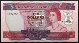 Solomon Islands 10 Dollars 1977
P# 7b; № A1-824555; UNC
