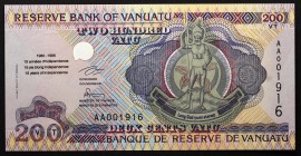 Vanuatu 200 Vatu 1995 Commemorative
P# 9; № AA001916; UNC