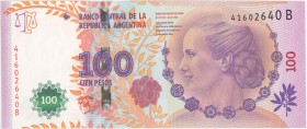 Argentina 100 Peso 2013
P# 358(b); 155x65mm; UNC