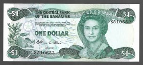 Bahamas 1 Dollar 1974 (1984)
P# 43; S510652; UNC; single letter