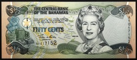 Bahamas 50 Cents 2001
P# 68; № A1017152; UNC