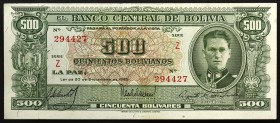 Bolivia 500 Bolivianos 1945
P# 148; № Z294427