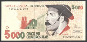 Brazil 5000 Cruzeiros Reais 1993
P# 241; № A 0001071720 A; UNC; "Gaucho"