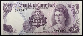 Cayman Islands 40 Dollars 1974
P# 9a; № A1-249615; UNC