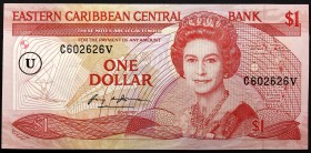 East Caribbean States 1 Dollar 1988
P# 17u; № C602626V; UNC
