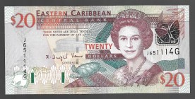 East Caribbean States 20 Dollars 2003
P# 44; J651114G; UNC