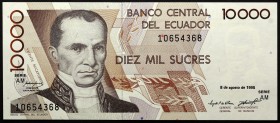 Ecuador 10000 Sucres 1995
P# 127b; № AM10654368; UNC