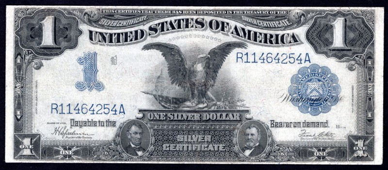 United States 1 Dollar 1899 Series R
P# 338. Silver Certificate. S/N R11464254A...