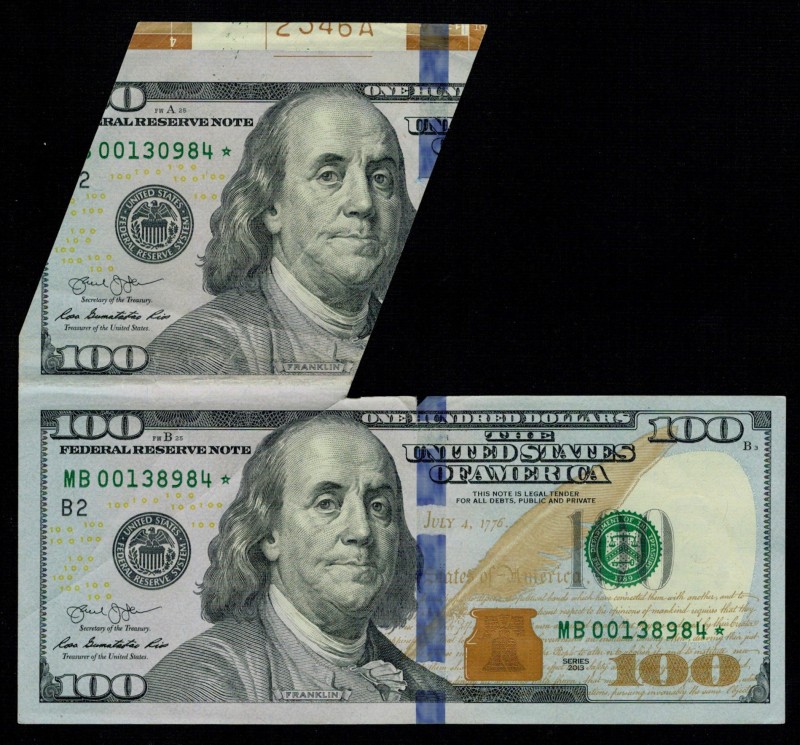 United States 100 Dollars 2013 Printed Fold
Not common currency error - Printed...