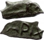 Ancient World Olbia APIX Dolphin Shape Coin V Century BC
Bronze