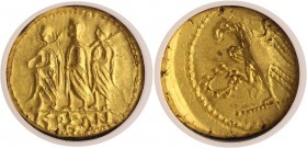 Ancient World Skithia Geto-Dacians Koson AV Stater 44-42 ВС NGC BU
RPC# 1701A; HGC# 3.2, 2049.; Obverse: Roman consul accompanied by two lictors adva...