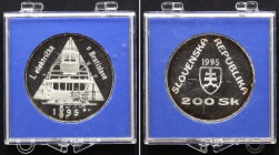 Slovakia 200 Korun 1995 Proof
KM# 26; Silver Proof; European Environmental Protection; Mintage 2,000 Pcs; With Broken Original Box