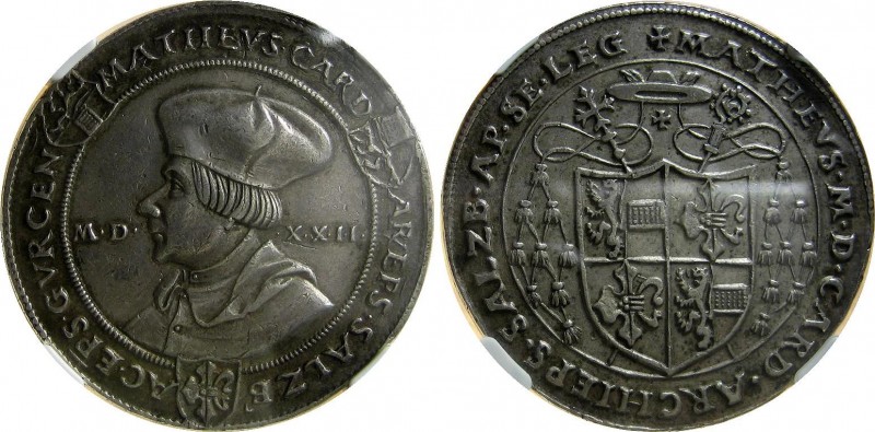 Austria Salzburg 1 Guldiner 1522 NGC XF 45
Zöttl# 200, Dav EC IV# 8161; Matthaü...