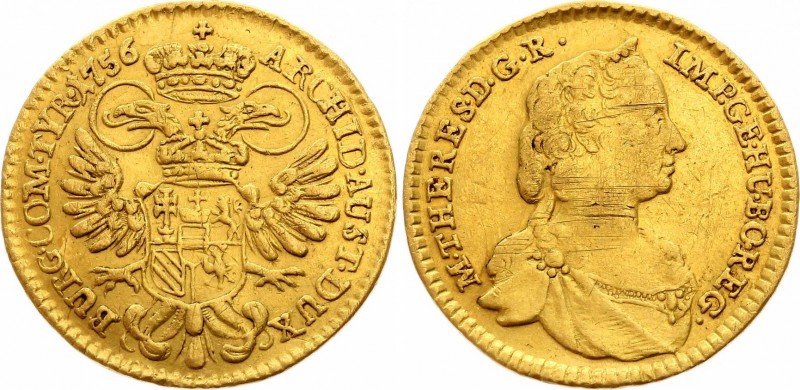 Austria Ducat 1756 Wien
RDR - Haus Habsburg. MARIA THERESIA, 1740-1780. Gold, w...