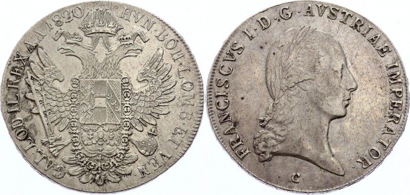 Austria Taler 1820 C - Prague
KM# 2162; Silver; Franz I; XF