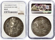 German States Regensburg Taler 1706 NGC MS64
Dav. 2608; KM# 234. A tremendous near-Gem of the type that certainly belongs in the conversation for fin...