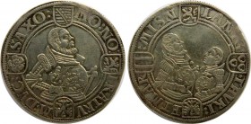German States Sachsen-Ernestinische Linie Taler 1554-1557
Dav# 9746; Johann Friedrich II, Johann Wilhelm, and Johann Friedrich III. Dukes, 1554-1557....