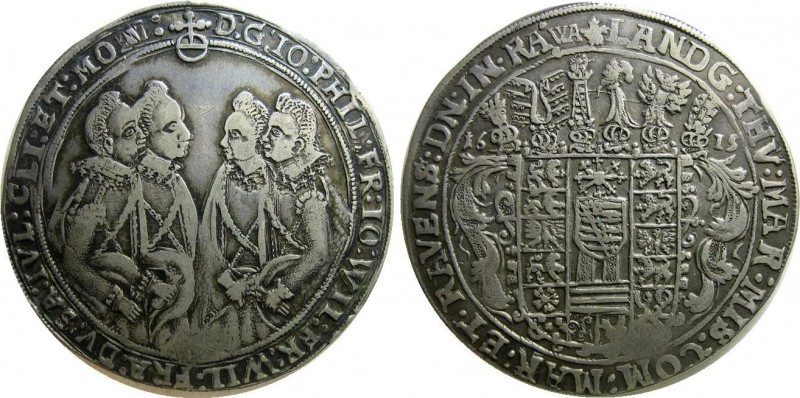 German States Sachsen-Altenburg Taler 1615 WA
KM# 14; Silver; Johann Philipp, F...