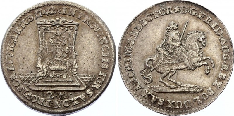 German States Sachsen 2 Groschen / 1/12 Taler 1742
Friedrich August II. (1733 -...