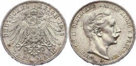 Germany - Empire Prussia 3 Mark 1912 A
KM# 527; Silver; Wilhelm II; XF+