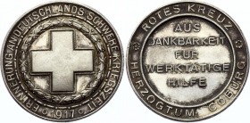 Germany - Empire Commemorative Medal of the Red Cross of the Duchy of Coburg for Working Aid in Difficult Times of War 1917
Silver (.990) 13.13g 34mm...