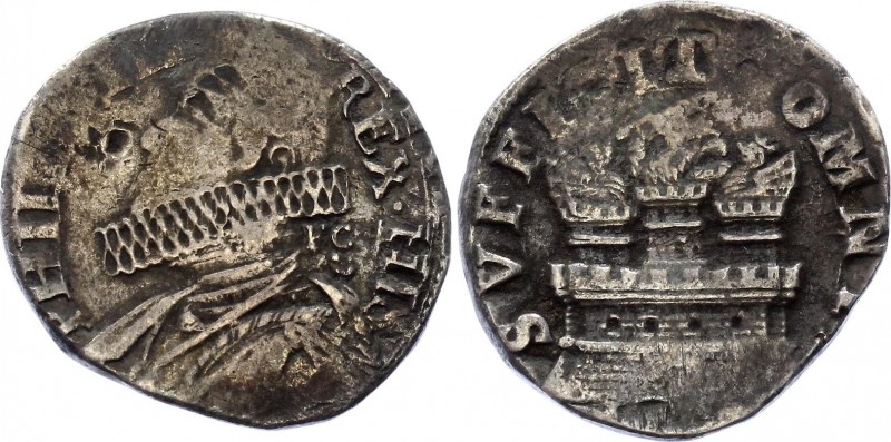 Italian States - Naples 15 Grani 1619 FC/C
KM# 27; Silver; Filippo III