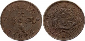 China - Hupeh 10 Cents 1906
Y# 10j.5; Copper 7.73g