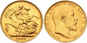 Australia 1 Sovereign 1903 P - Perth
KM# 15; Gold (.917) 7.99g 22mm; Edward VII