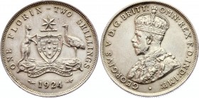 Australia 2 Shillings / 1 Florin 1924
KM# 27; Silver; George V; AUNC-