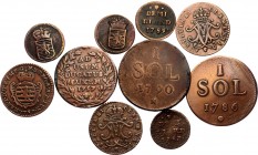 Luxembourg Amazing Lot of 10 Coins 1757 - 1790
Different Dates, Denominations & Conditions