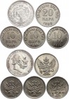 Montenegro Lot of 5 Coins 1906 -1914
10 Para 1906, 1908, 1914, 20 Para 1908, 1 Perper 1912 (AUNC).