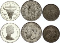 World Lot of 3 Silver Coins
Canada 1$ 1982, Belgium 5 F 1871, Denmark 2 Kroner 1923.