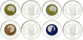 Canada Lot of 4 Niobium 5 Dollars 2011-2012
4 Proof Silver 5$ coins in original boxes.