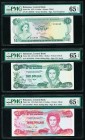Bahamas Central Bank 1; 3; 1 Dollar 1974; 1974 (ND 1984) (2) Pick 35a; 44a; 43b Three Examples PMG Gem Uncirculated 65 EPQ. 

HID09801242017

© 2020 H...