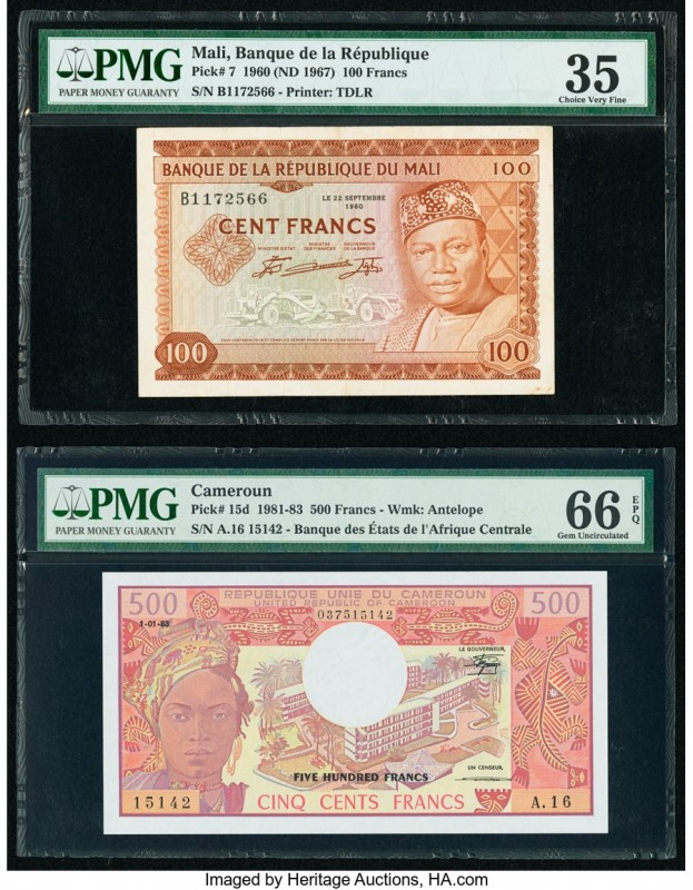 Cameroon Banque des Etats de l'Afrique Centrale 500 Francs 1981-83 Pick 15d PMG ...