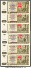 Czechoslovakia Slovenska Republika 1000 Korun 25.11.1940 Pick 56s Group of 6 Specimen Very Fine-About Uncirculated. All examples are cancelled perfora...