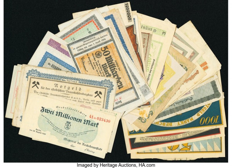 A Large Assortment of Post-World War I Issues from Germany. Very Good or Better....