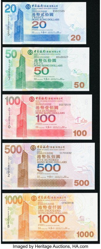 Hong Kong Bank of China (HK) Ltd. 20; 50; 100; 500; 1000 Dollars 2007 Pick 335d;...