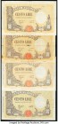 Italy Banca d'Italia 100 Lira 1942-43 Pick 67a Four Examples Fine or Better. Edge splits and tears.

HID09801242017

© 2020 Heritage Auctions | All Ri...
