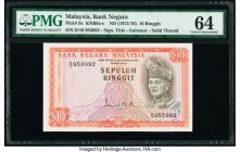 Malaysia Bank Negara 10 Ringgit ND (1972-76) Pick 9a KNB9a-c PMG Choice Uncirculated 64. 

HID09801242017

© 2020 Heritage Auctions | All Rights Reser...